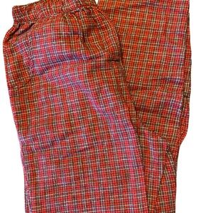 Kids Flannel Red Plaid Pants